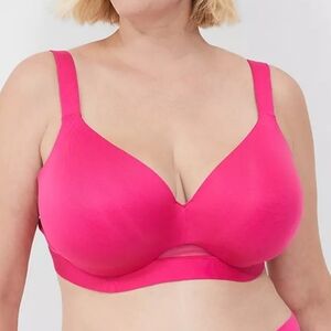 Cacique Hot Pink Wire Bra Size 34F